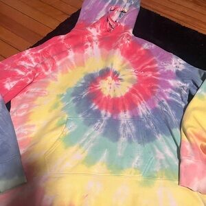 Ivory Ella Multicolor Tie-Dye Hoodie